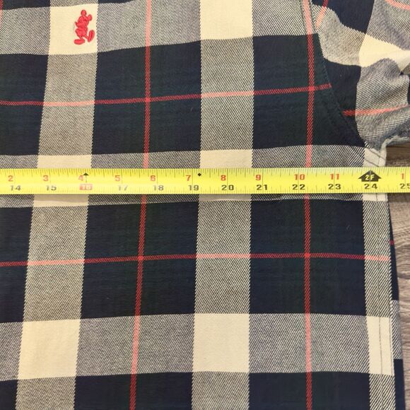 Walt Disney World Vintage Mickey Mouse Button Down Shirt Men's L Tartan Plaid - Picture 7 of 10